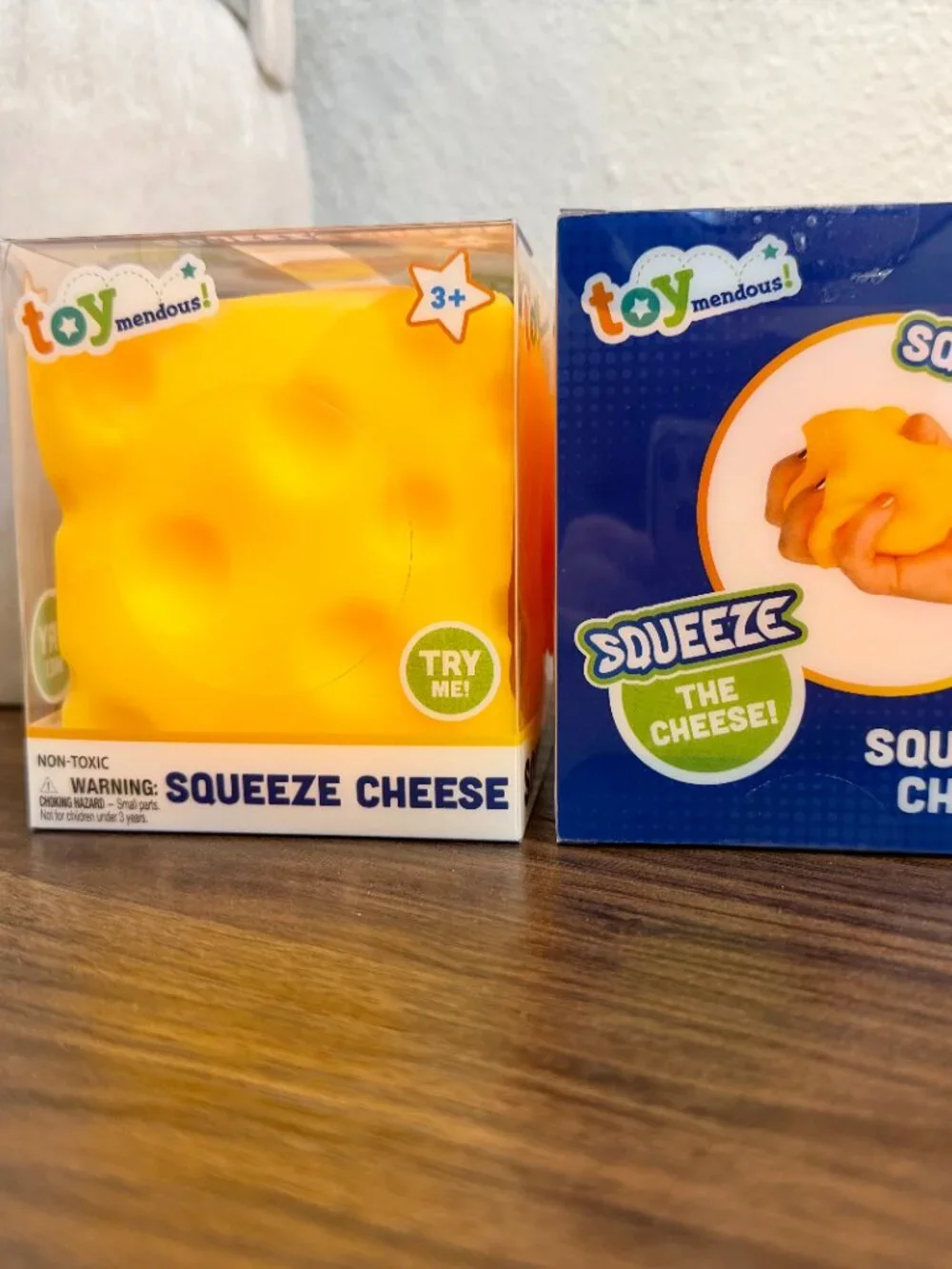 TOYmendous SET OF 2 Squeeze CHEESE! NEW IN BOX